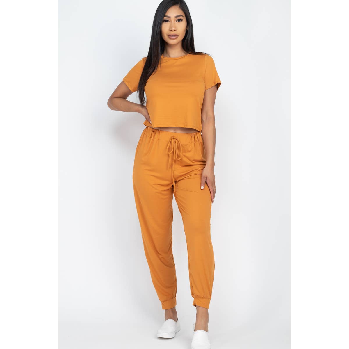 Solid basic Top and pants set