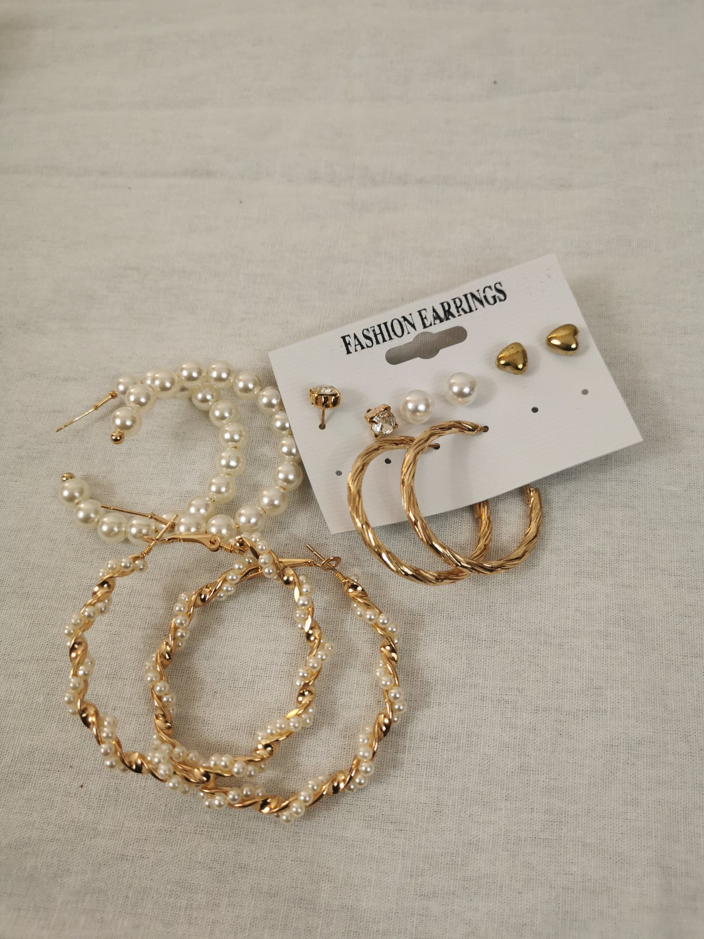 Pearl twist Earrings set